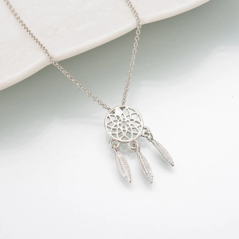 SUMENG 2024 New Fashion Dream Catcher Series Jewelry Necklace Exquisite Alloy Hollow Pendant  Collares For Women Gifts