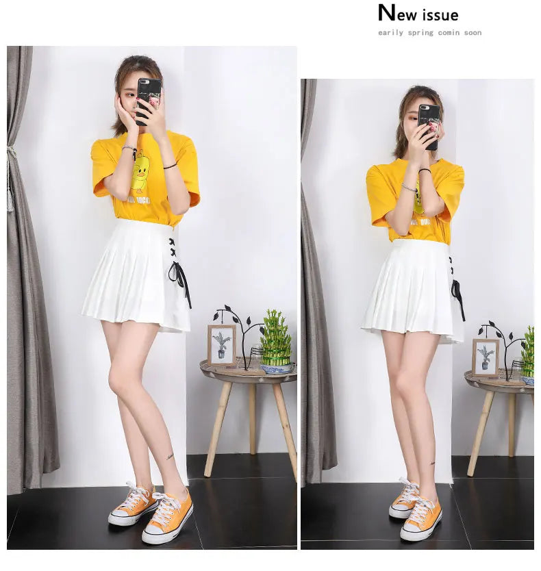 Black High Waist Mini Skirts Punk Pleated Vintage Skirt Gothic Streetwear Cross Print Pleated Women Skirts Lolita Harajuku Skirt