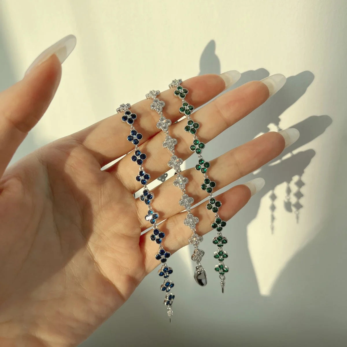 Shimmering Cubic Zircon 925 Silver Beaded Bracelet Women's Stylish Classic Third Party Certified Fashion Jewelry Birthday Gift