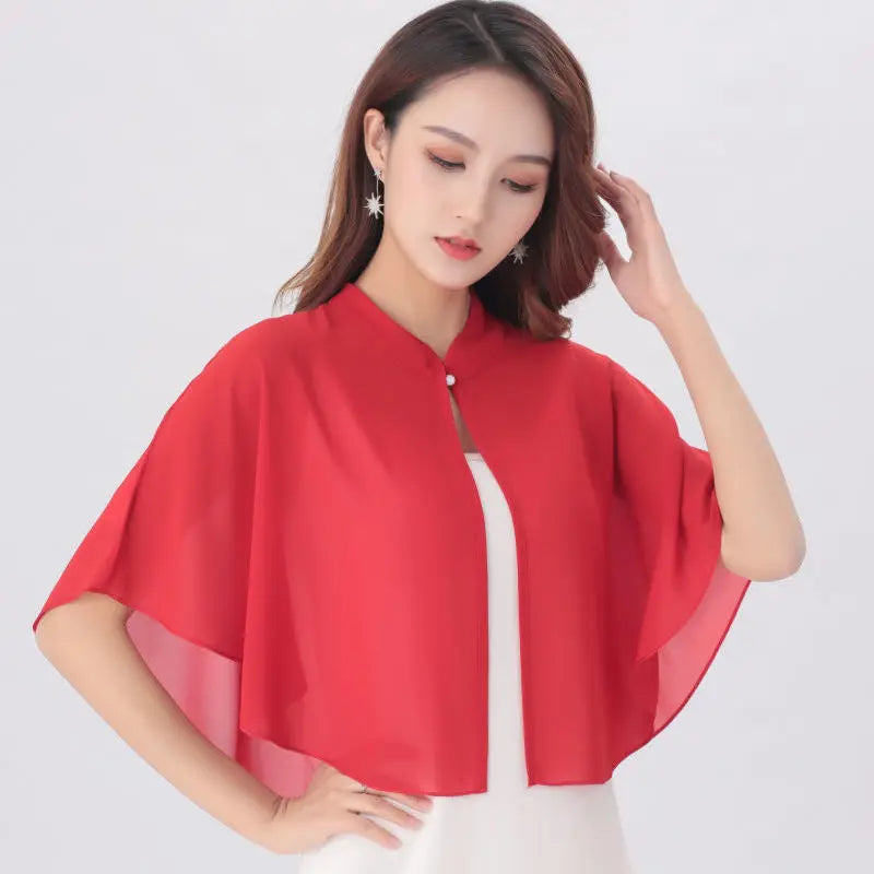 Sun Protection Clothing Women's Thin Coat Summer New Chiffon Shawl Tops Women Skirts Cycling Breathable Shawls  F5