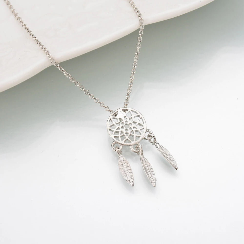 SUMENG 2024 New Fashion Dream Catcher Series Jewelry Necklace Exquisite Alloy Hollow Pendant  Collares For Women Gifts