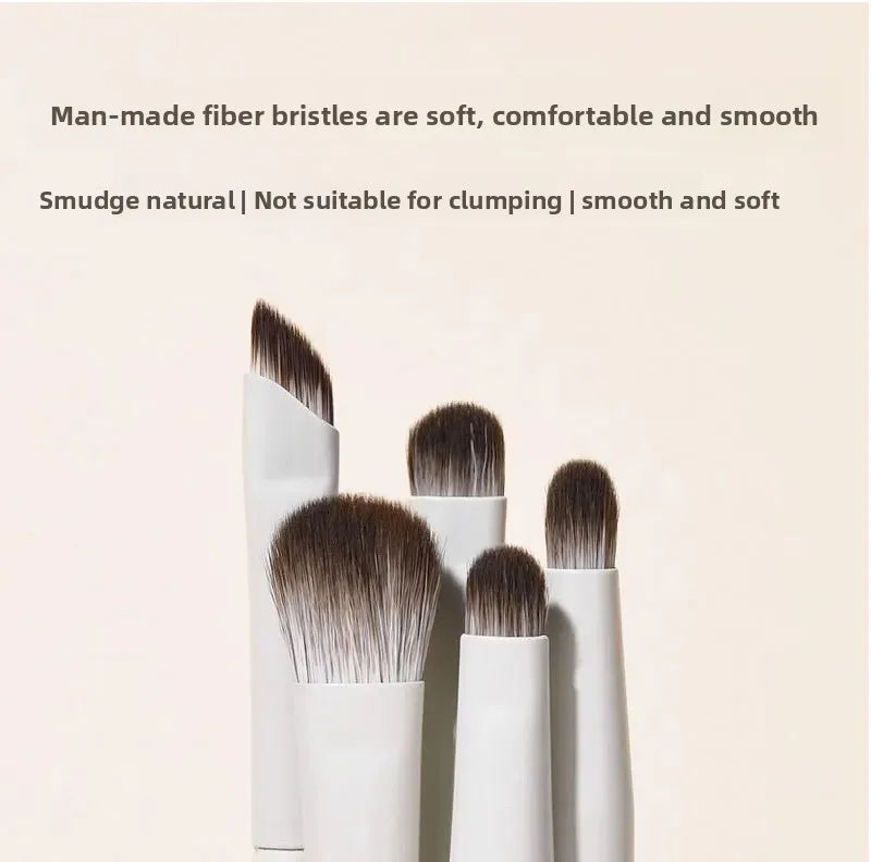 Cloud Porcelain Eye Brush Set 8 Pieces White Makeup Brush Detail Knife Edge Eyeshadow Brush for Eye Beauty Health