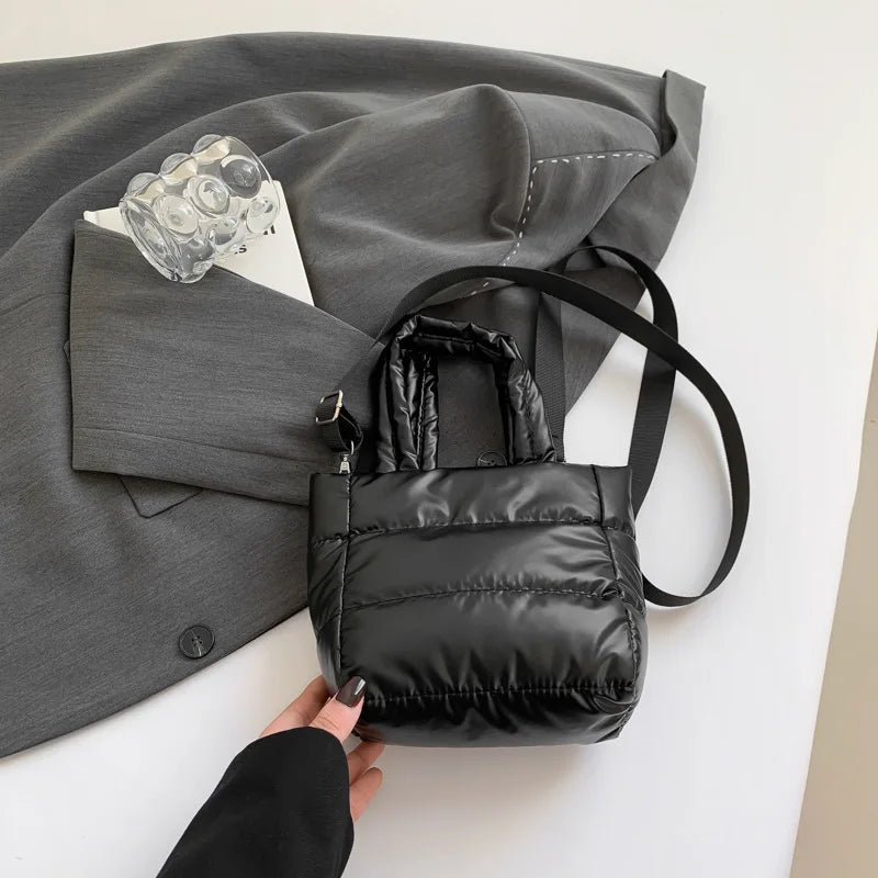 Women Bags Woman Puffy Lightweight Handbag LargeCapacity Quilted Shoulder Bag Adjustable Strap Puffer Tote Handbag Shopping Bag