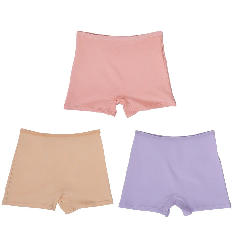 3Pcs Summer Safety Panties Women Skirts Underwear Cotton Boxer Shorts Female Boyshort Woman Seamless Underpants Lingerie 2025