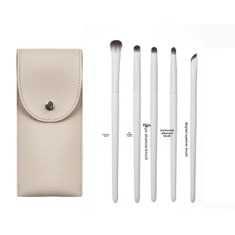 Cloud Porcelain Eye Brush Set 8 Pieces White Makeup Brush Detail Knife Edge Eyeshadow Brush for Eye Beauty Health