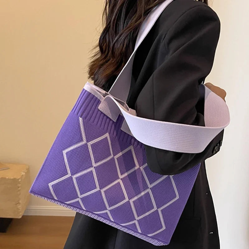 New Fashion Shoulder Bag Large Capacity Women Bags Handheld Versatile Single Shoulder Tote Bags