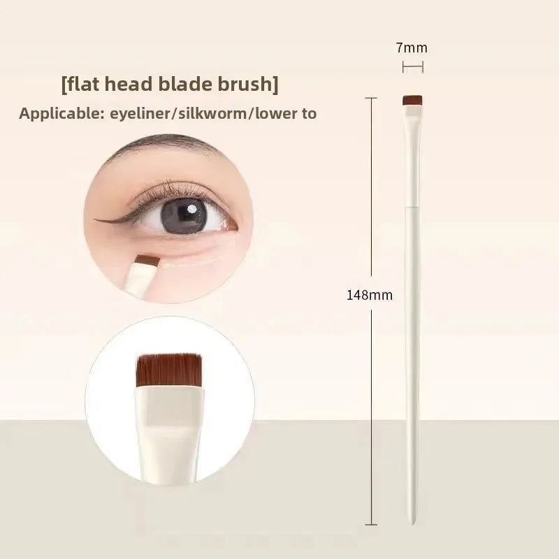 Cloud Porcelain Eye Brush Set 8 Pieces White Makeup Brush Detail Knife Edge Eyeshadow Brush for Eye Beauty Health