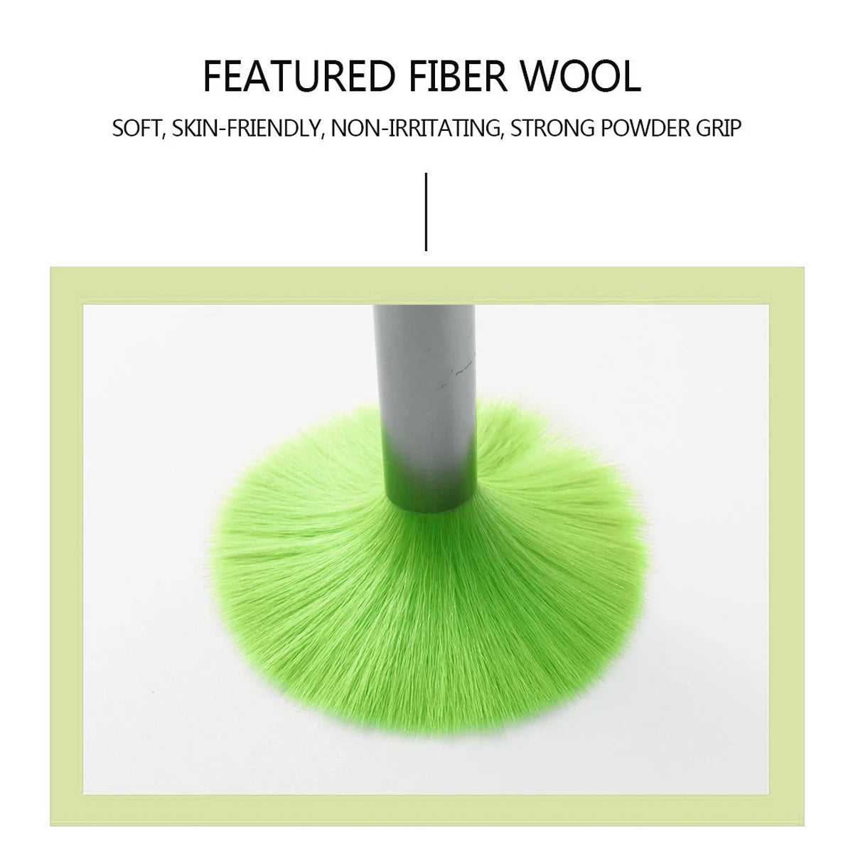 12PC High-Value Fluorescent Green Makeup Brush Set Soft Bristle No Shed Easily Must Have for Applying Foundation Blush Eyeshadow