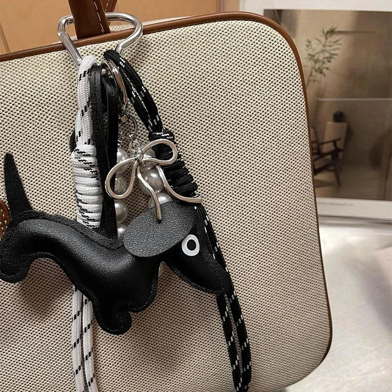 Braided Rope Bag Pendant For Women Bags High-Grade Keychain Pendant  Style Dachshund Pendant Suitable Bag Accessories