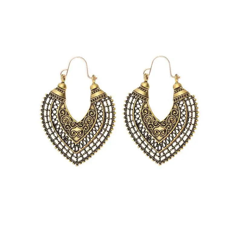 Vintage Hollow Earrings Ancient Geometric Drop Earrings For Women Earing Jewelry Irregular Pattern Earings CF2