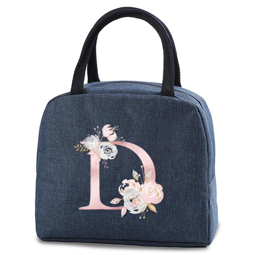 Portable Thermal Lunch bag Food Picnic Cooler Canvas for Women Bags Lunch Box Bags Picnic Handbag Insulated Small food cooling