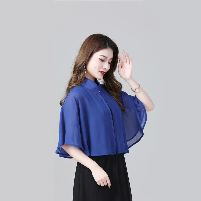 Sun Protection Clothing Women's Thin Coat Summer New Chiffon Shawl Tops Women Skirts Cycling Breathable Shawls  F5