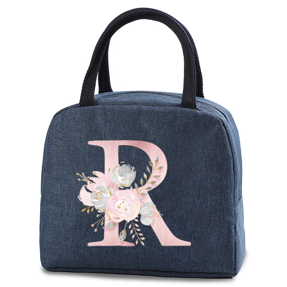 Portable Thermal Lunch bag Food Picnic Cooler Canvas for Women Bags Lunch Box Bags Picnic Handbag Insulated Small food cooling