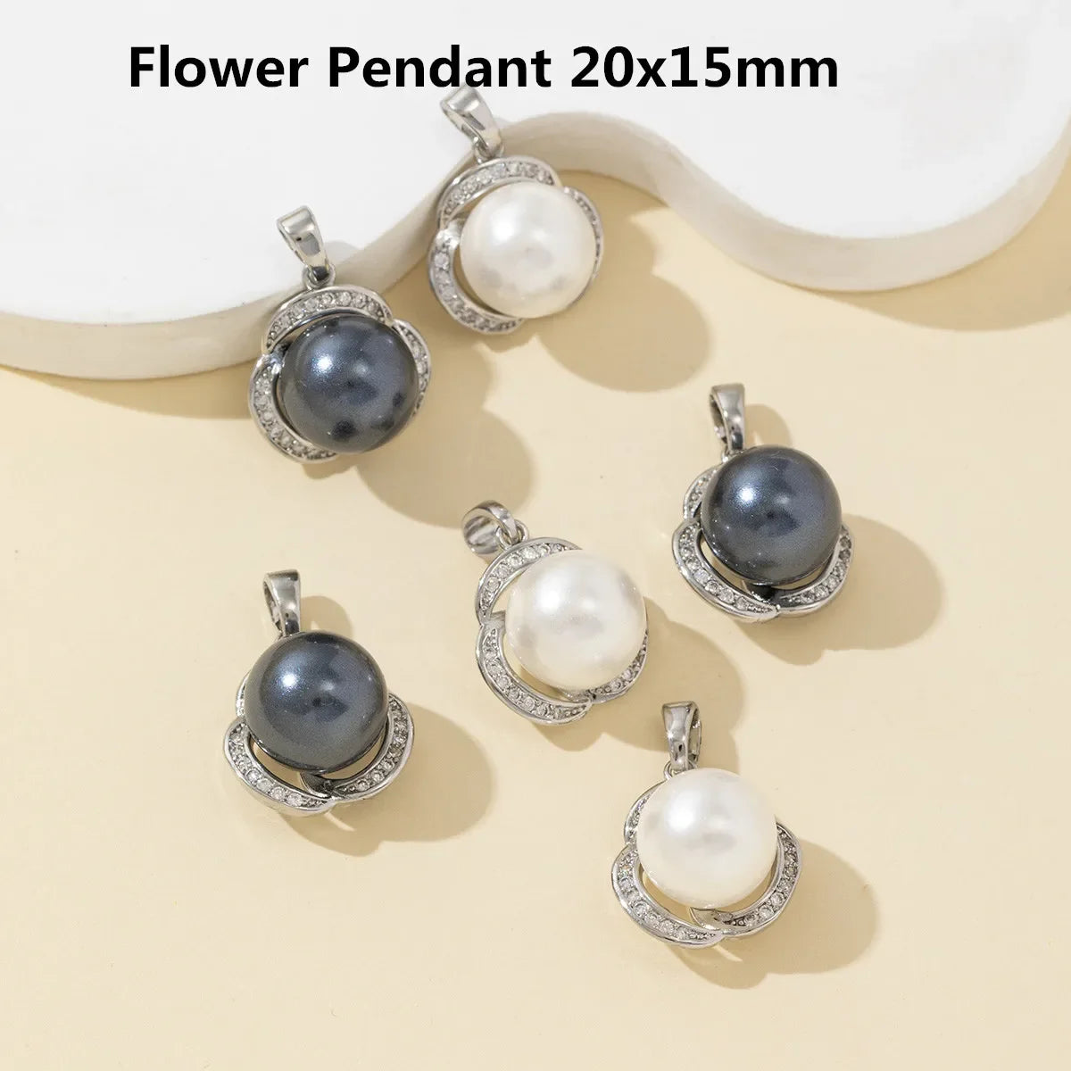 Small Pendant Natural Shell Beads Flower Necklace Pendant 20x15mm For Jewelry Making DIY Necklace Bracelet Earrings Accessory