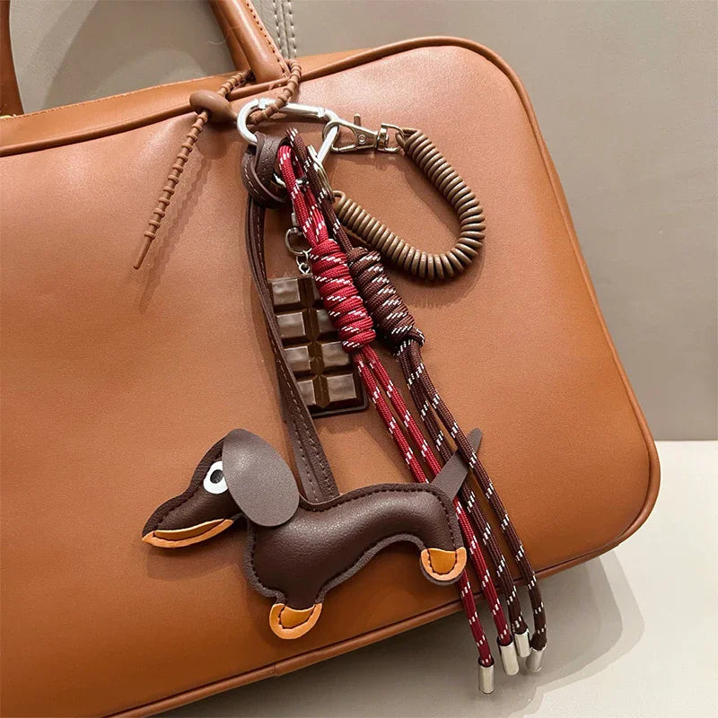 Braided Rope Bag Pendant For Women Bags High-Grade Keychain Pendant  Style Dachshund Pendant Suitable Bag Accessories