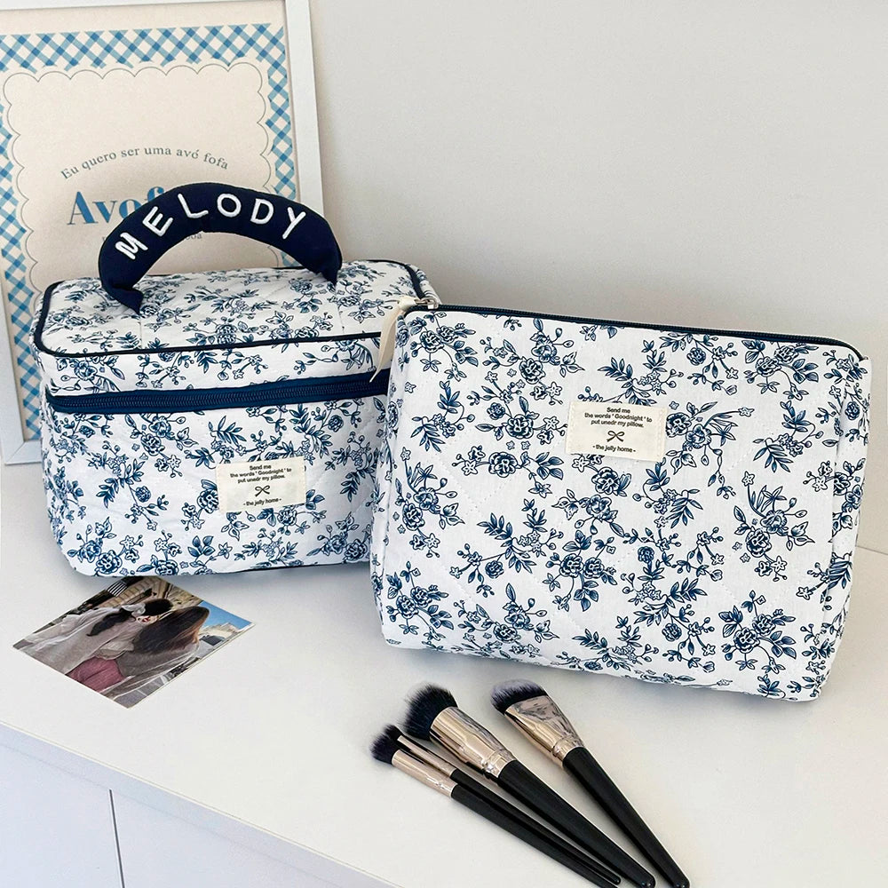 Ladies Quilted Makeup Clutch Bag Large Pouch Travel Cosmetic Organizer Toiletries Cosmetics Makeup Clutch Bag Luxury Women Bags