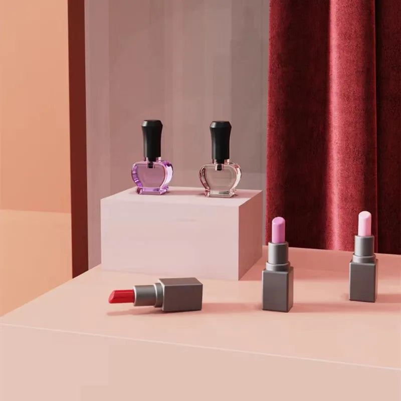 New 5pcs/set 1/12 Scale Miniature Dollhouse Makeup lipstick Powder Model Toys for ob11 Doll Accessories