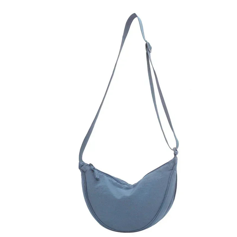 Nylon Hobos Chest Shoulder Dumpling Bag Large Capacity Travel Crossbody Half Moon Belt Messenger for Women Bags Wholesale