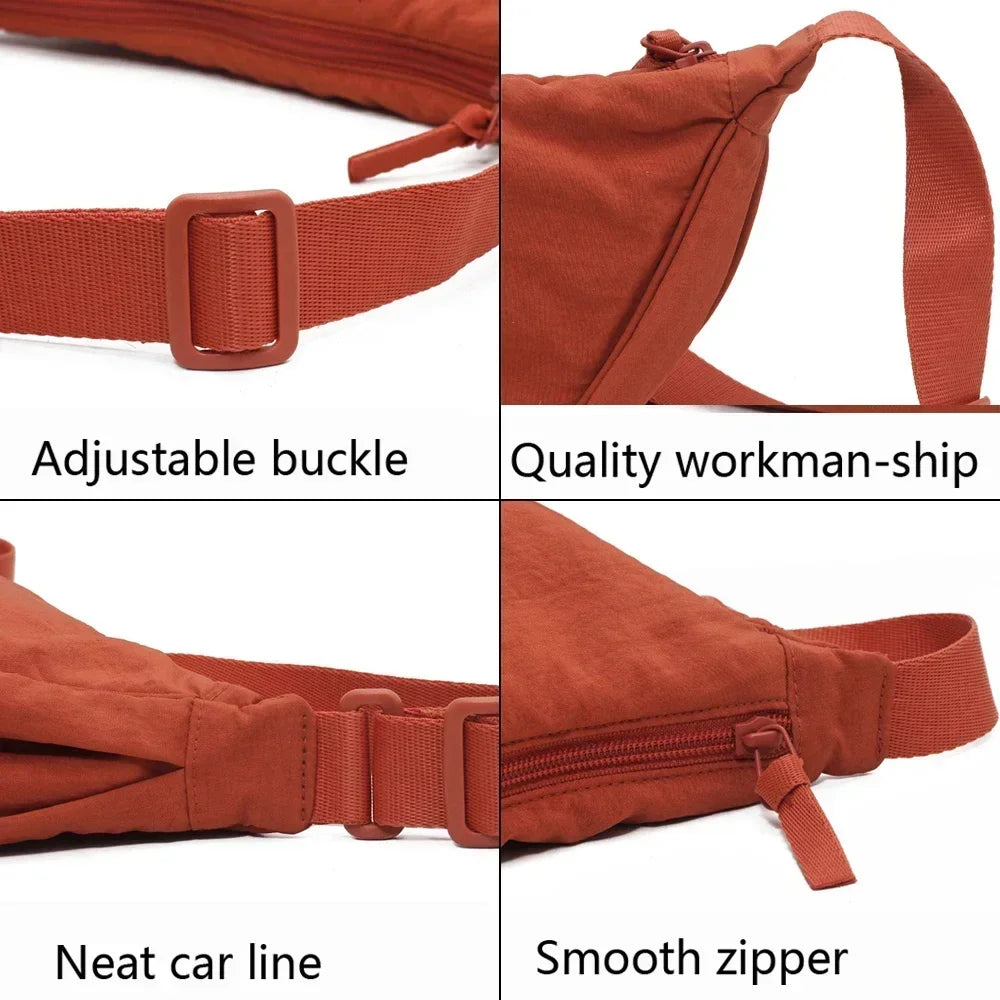 Nylon Hobos Chest Shoulder Dumpling Bag Large Capacity Travel Crossbody Half Moon Belt Messenger for Women Bags Wholesale