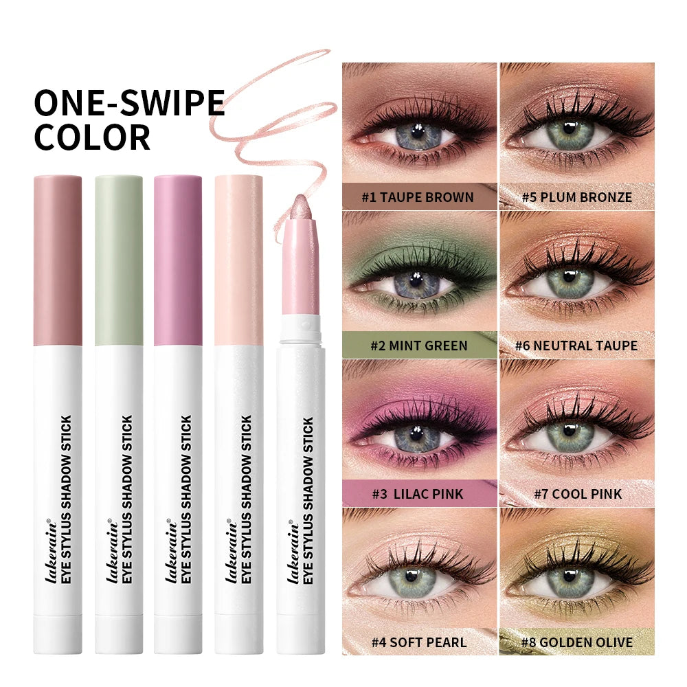10 Colors Eyeshadow Sticks Long Lasting Waterproof Shimmer Glitter And Matte High Pigmented Eyeshadow Pencil Crayon Makeup