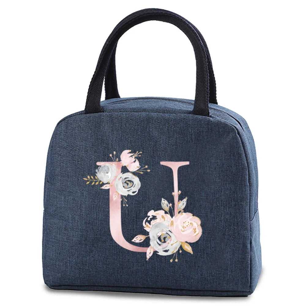 Portable Thermal Lunch bag Food Picnic Cooler Canvas for Women Bags Lunch Box Bags Picnic Handbag Insulated Small food cooling