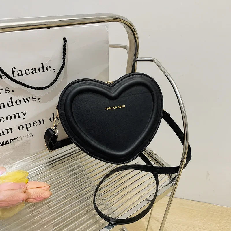 Fashion Heart Shape Crossbody Bags For Women New Solid Pu Leather Shoulder Bag Casual Ladies Handbags Designer Women Bags сумка