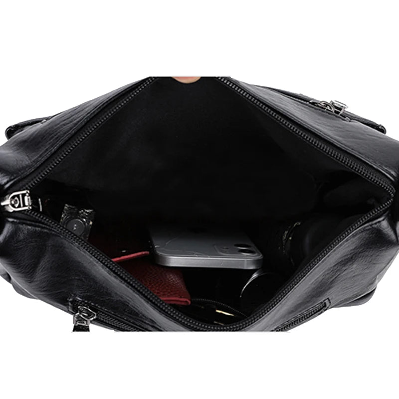 Neutral style shoulder bag for men and women. Mother bag with braided decoration. Suitable for traveling and outings.