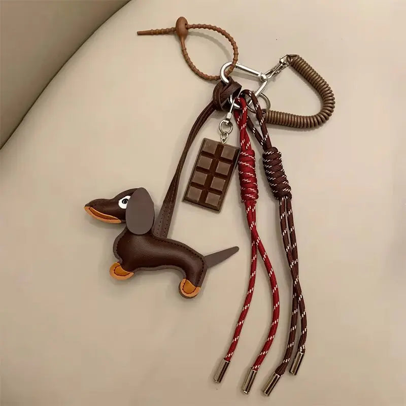 Braided Rope Bag Pendant For Women Bags High-Grade Keychain Pendant  Style Dachshund Pendant Suitable Bag Accessories