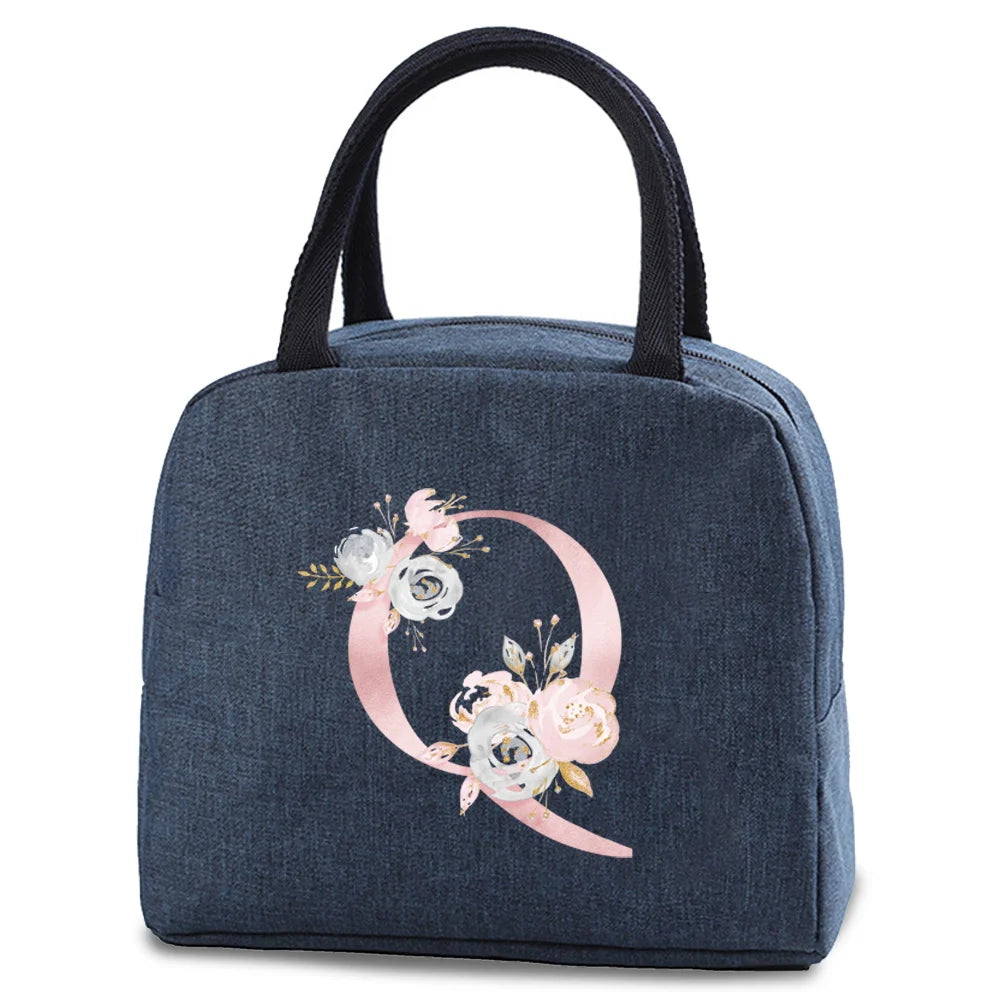 Portable Thermal Lunch bag Food Picnic Cooler Canvas for Women Bags Lunch Box Bags Picnic Handbag Insulated Small food cooling