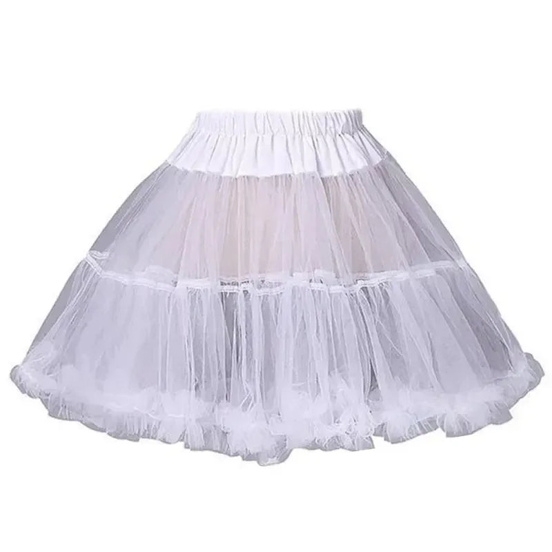 Women Skirts Elastic Pettiskirts Ballet Dance Underskirts for Halloween Costume Mini Tutu Skirt Short Petticoat