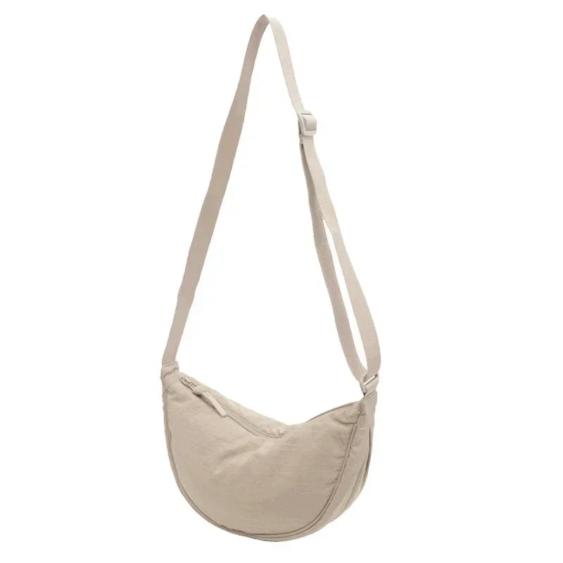 Nylon Hobos Chest Shoulder Dumpling Bag Large Capacity Travel Crossbody Half Moon Belt Messenger for Women Bags Wholesale