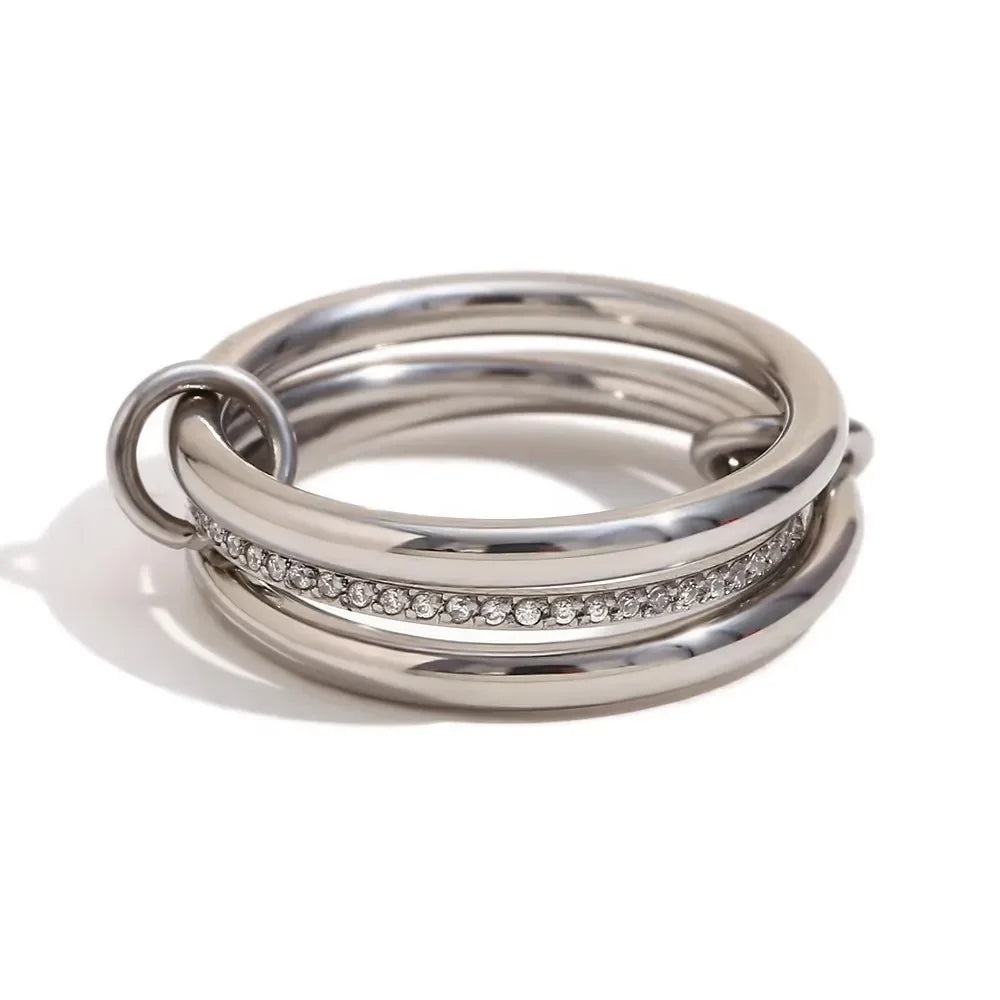 Elegant Minimalist Stackable Rings for Women Stainless Steel Perfect for Daily Commute, and Special Occasions, Everyday Rings