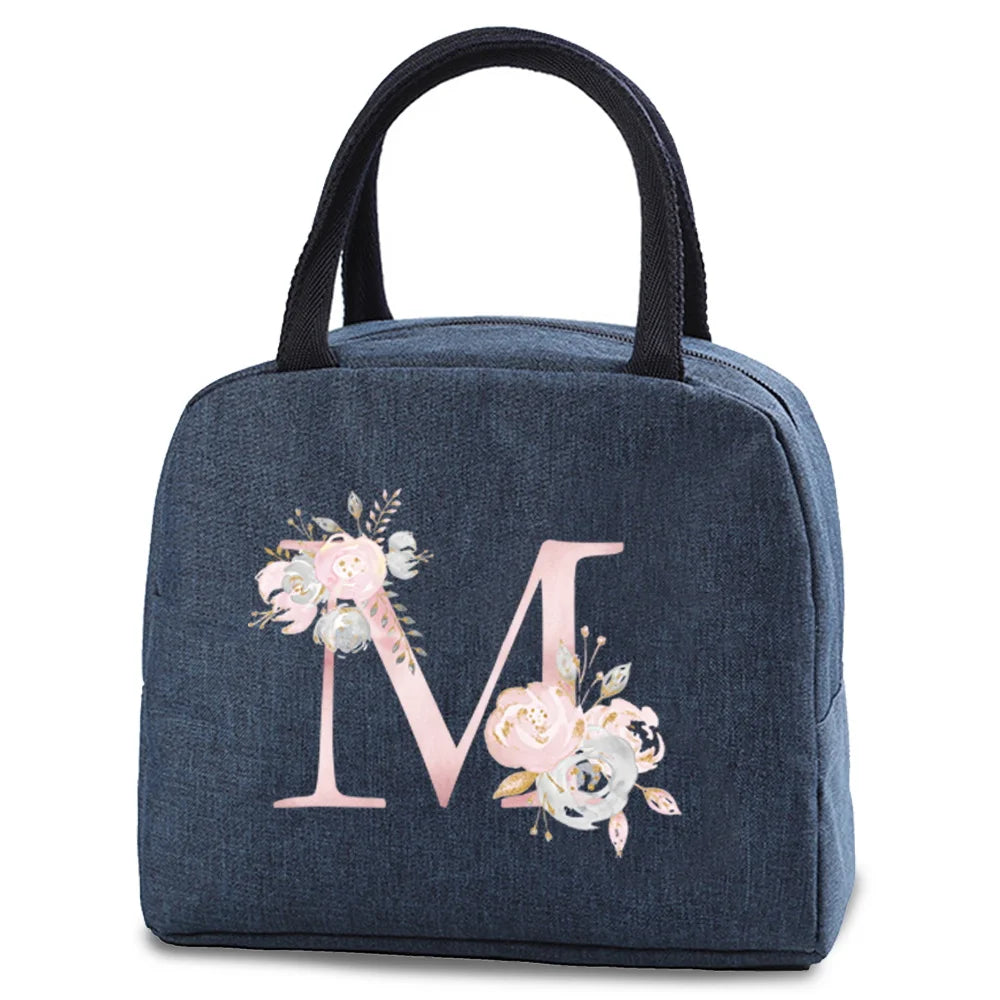 Portable Thermal Lunch bag Food Picnic Cooler Canvas for Women Bags Lunch Box Bags Picnic Handbag Insulated Small food cooling