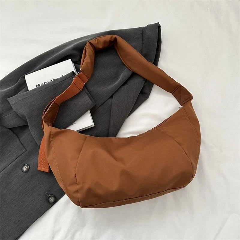 Casual Oxford cloth Women Bags Shoulder Bag Woman Crossbody Bag Hobo Bags Dumpling Bag Large Capacity Female Half Moon Totes