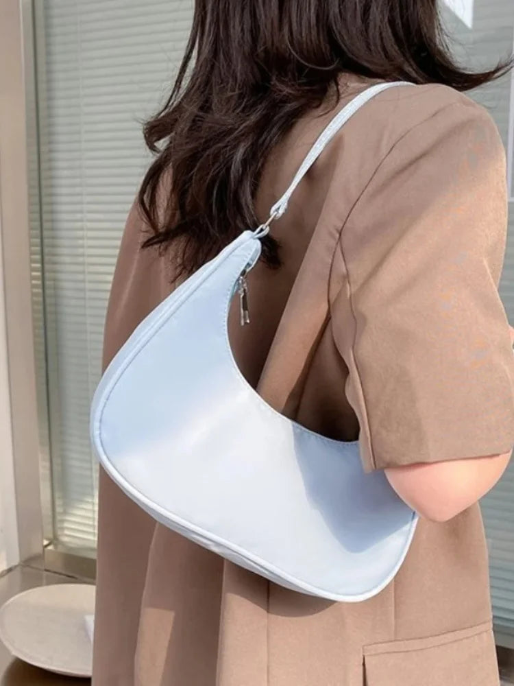 Women Bags Armpit Shoulder Bag Small Shoulder Purse Nylon Underarm Bags Clutch Women Hobos Summer Simple Handbags Bolso Feminina