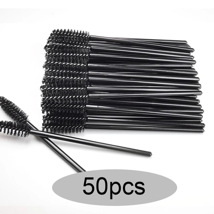 50/100/300/500pcs Makeup Tool   Eyebrow Eyelash Brushes Eyelash Spoolies  Mascara Wands Applicator for Eyelash Extension