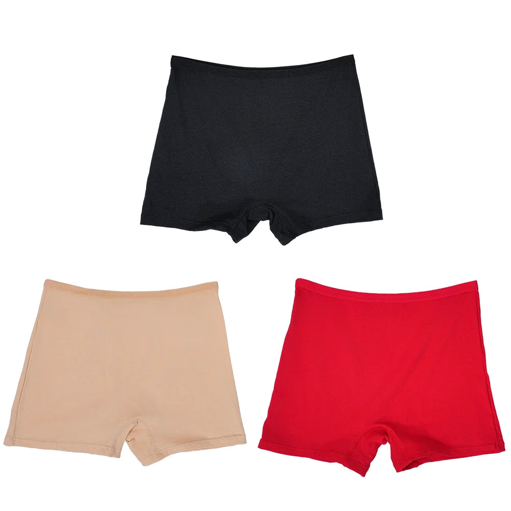 3Pcs Summer Safety Panties Women Skirts Underwear Cotton Boxer Shorts Female Boyshort Woman Seamless Underpants Lingerie 2025