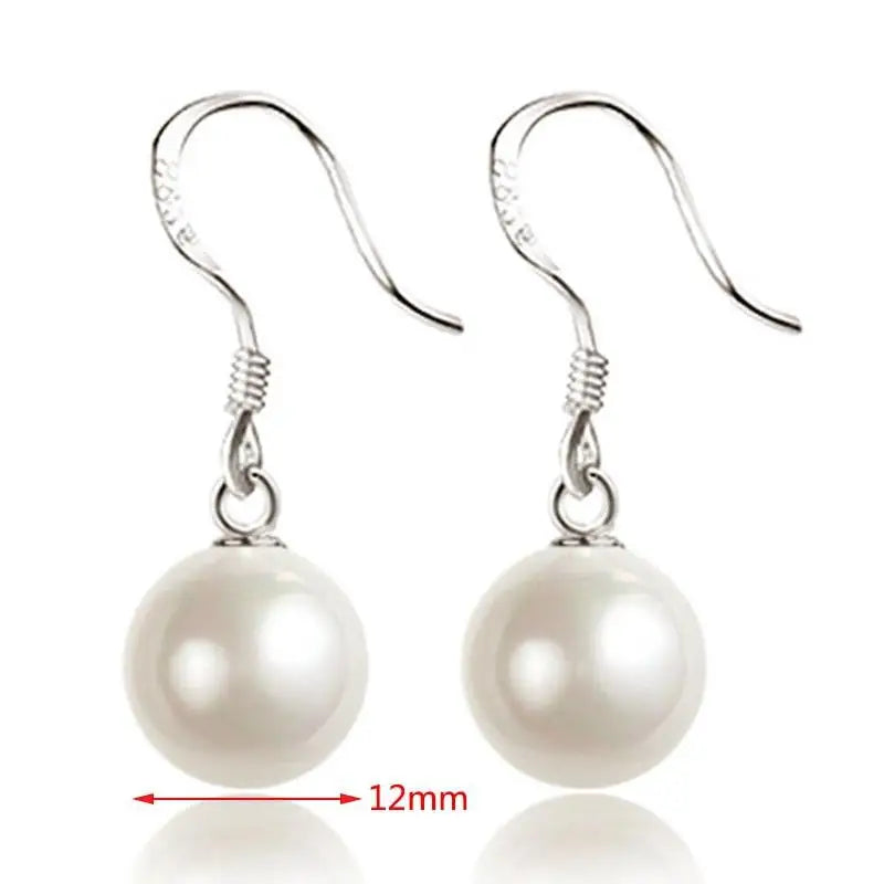 White Opal Bead Earrings Korean Silver Plated Drop Earrings For Women Earing Jewelry Earings Cat's Eye Stone Earring CF7