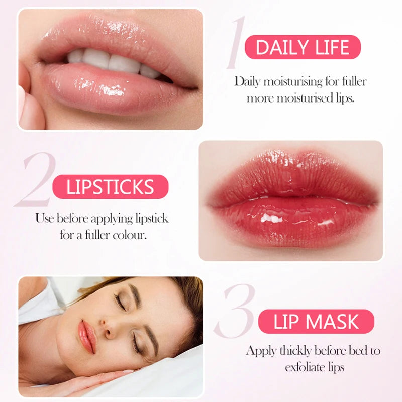 2PCS Lip Oil Lip Balm Set All-Day Long-Lasting Moisturizer Lip Care Plumps Lips Reduces Lip Lines Lipstick & Nourishment