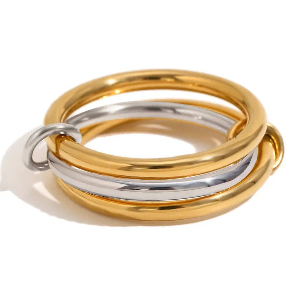 Elegant Minimalist Stackable Rings for Women Stainless Steel Perfect for Daily Commute, and Special Occasions, Everyday Rings