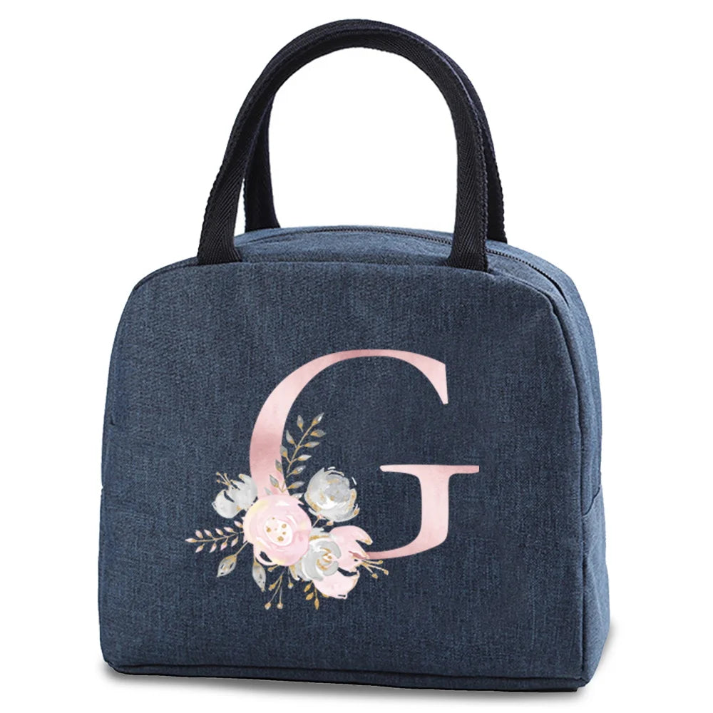 Portable Thermal Lunch bag Food Picnic Cooler Canvas for Women Bags Lunch Box Bags Picnic Handbag Insulated Small food cooling