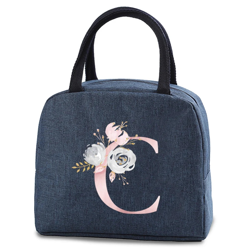 Portable Thermal Lunch bag Food Picnic Cooler Canvas for Women Bags Lunch Box Bags Picnic Handbag Insulated Small food cooling