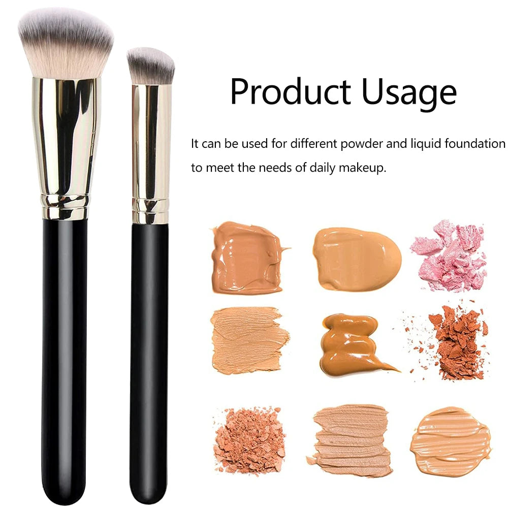 3PCS Makeup Brushes Kit Foundation Brush Flawless Concealer Brush Professional Contour Blush For Blending Liquid Powder Tools