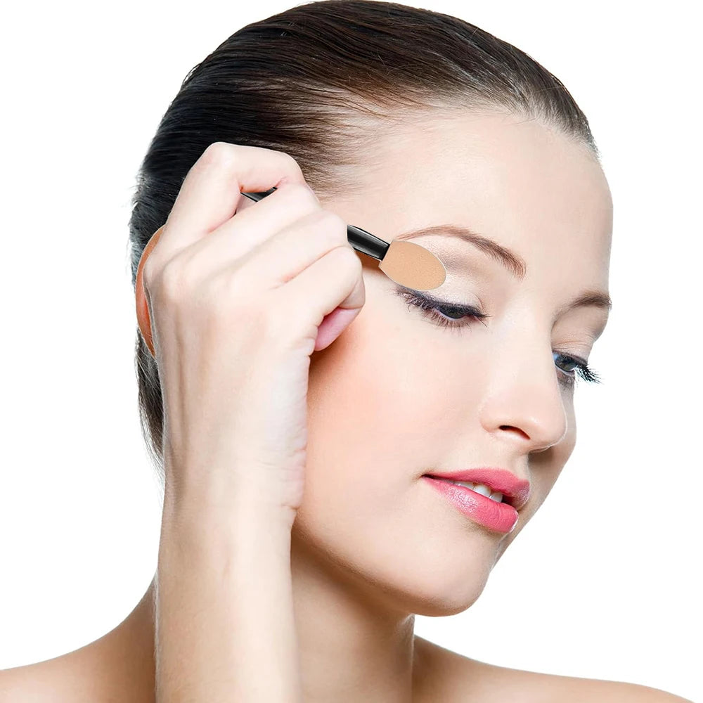 10/30/100pcs Double Ended Eyeshadow Brush Eyeshadow Applicators 6.2cm Makeup Sponge Brushes For Women Cosmetic Beauty Tool