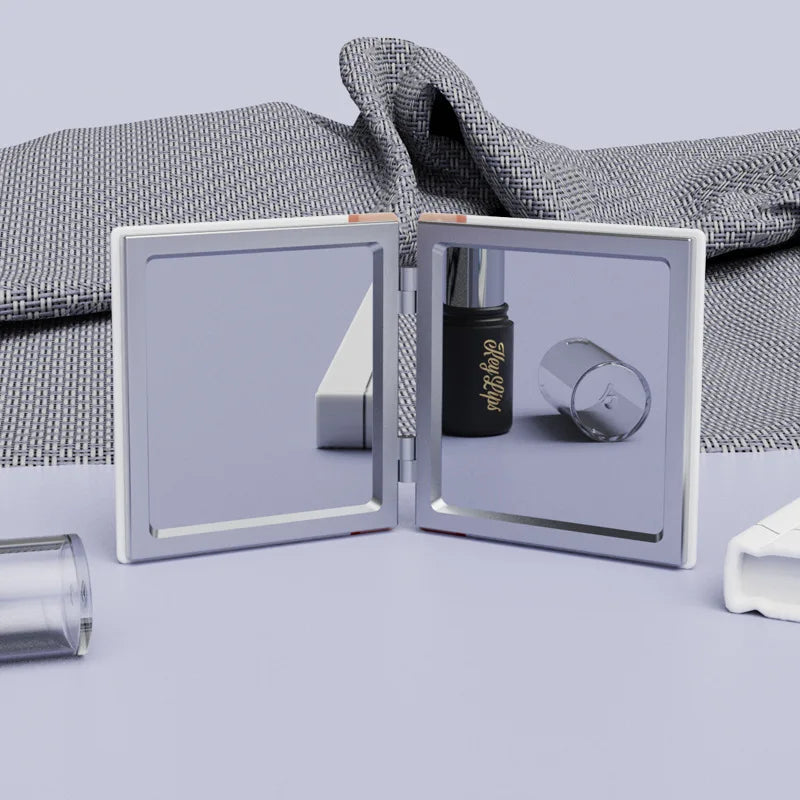 1pc Portable Folding Mirror Double-Sided Mini Makeup Mirror Magnification Foldable Pocket Travel Beauty Cosmetic Tool Girl Women